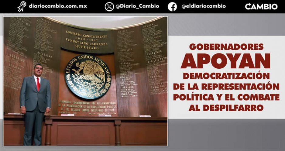 Sergio Salomón y gobers respaldan las propuestas de reforma del presidente