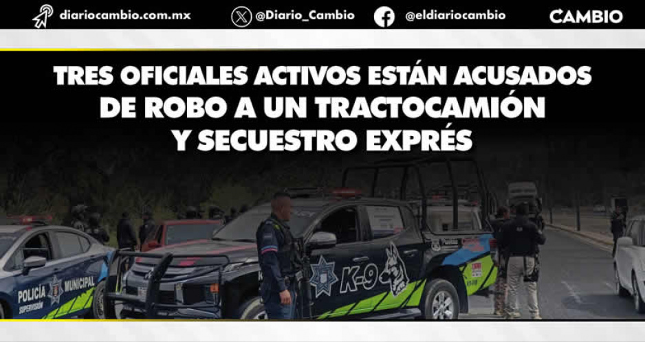 Los policías estatales y 3 sujetos involucrados en robo de un tráiler, ya están en San Miguel
