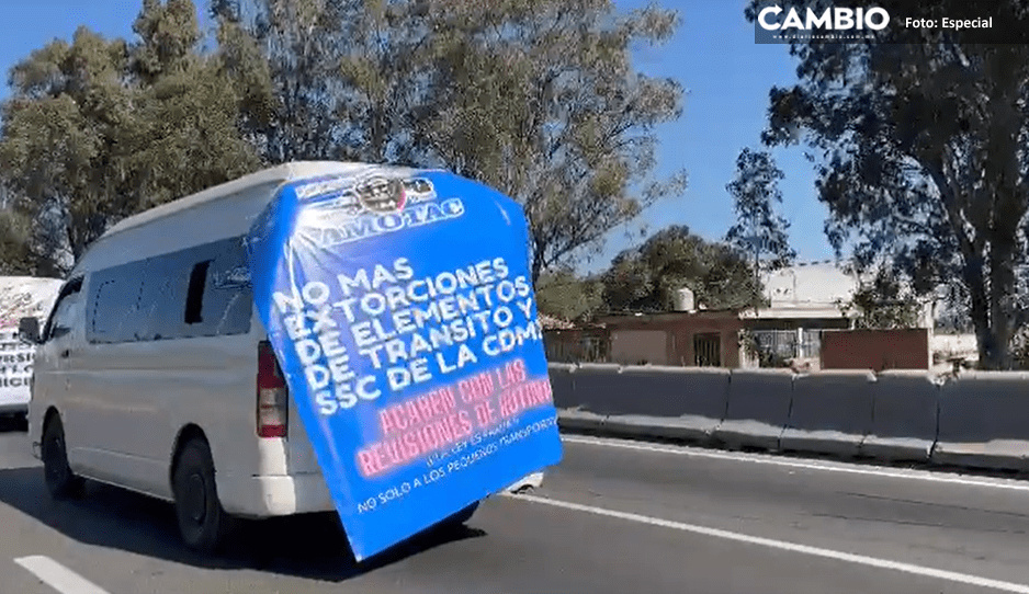 ¡Precaución! Transportistas de Amotac inician caravana en la México- Puebla para demandar seguridad (VIDEO)