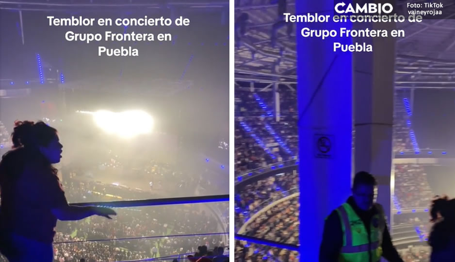“¡Esto no se cae!” Poblanos sintieron el temblor durante concierto de Grupo Frontera en GNP Seguros (VIDEO)