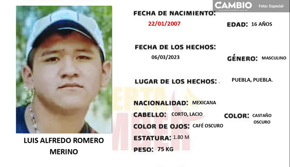Ayuda a Luis Alfredo de 16 años a volver a casa; se extravió hace un