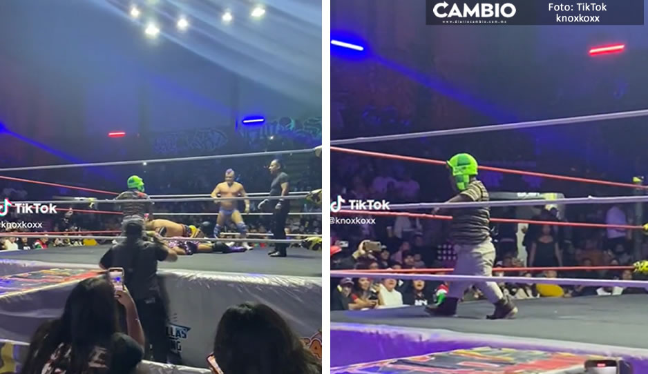 Aparece ‘falso’ Medio Metro como estelar en la Lucha Libre (VIDEO)