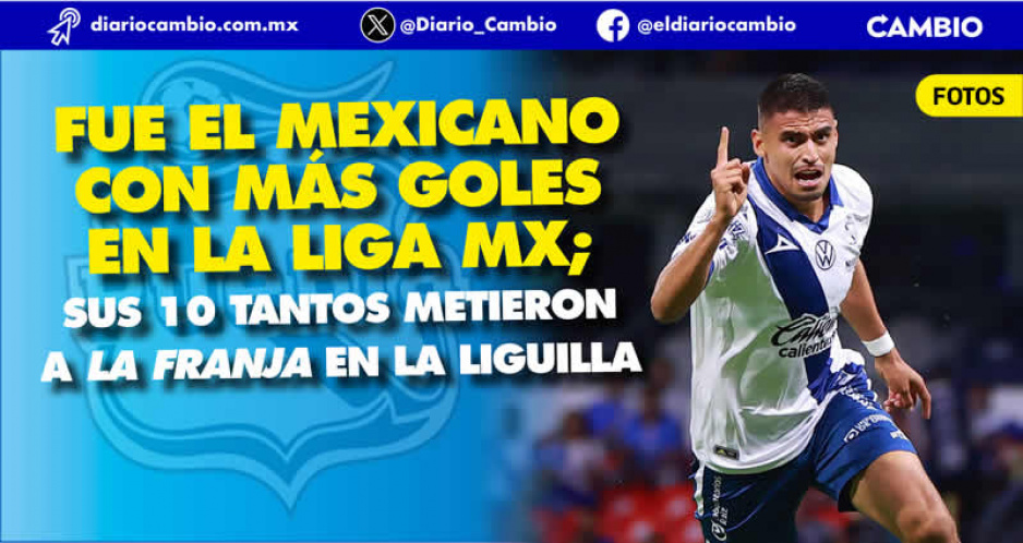 Memo Martínez goleador del Club Puebla con 10 tantos, alcanza récord de Hérculez Gómez