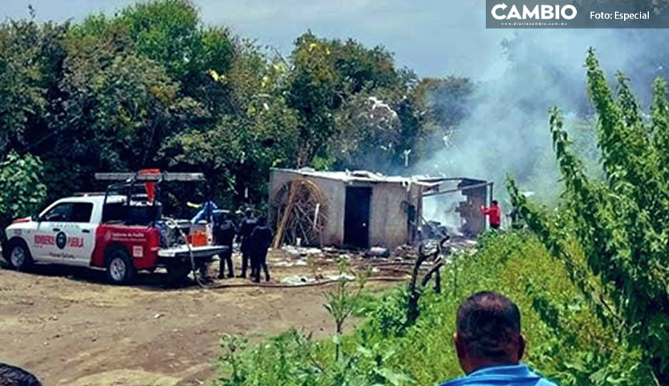 Explosión de polvorín causa pánico en vecinos de Chiautzingo