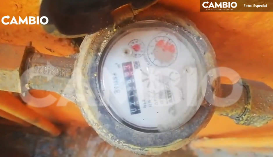Medidores del SOSAPATEX miden y cobran aire en lugar de agua en Texmelucan