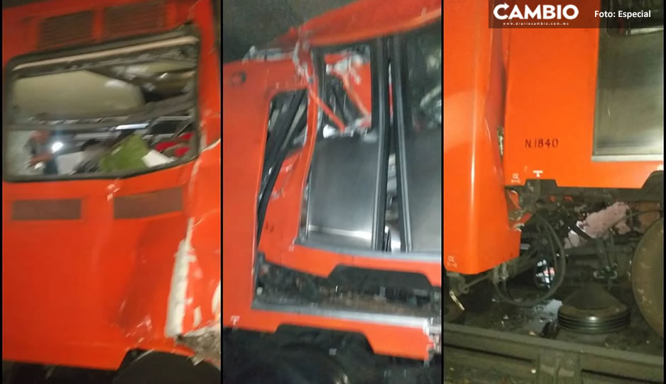 Choque de trenes de Línea 3 del Metro deja 1 muerto, 10 heridos y