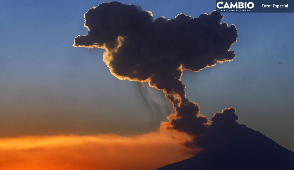 VIDEO: ¡Impresionante! Así fue la fuerte explosión del volcán Popocatépetl