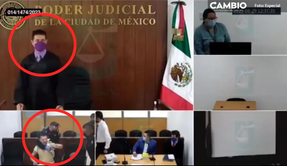 ¡Se declaró inocente! Acusado de violencia familiar &quot;explota&quot; en audiencia y se le va encima al juez (VIDEO)