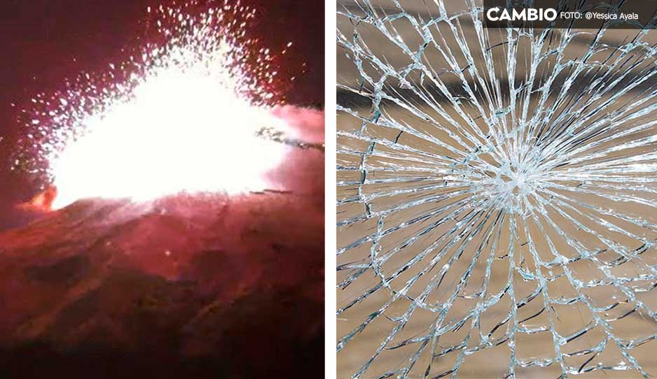 Miedo y vidrios rotos en casas de Atlixco tras la explosión del Popocatépetl