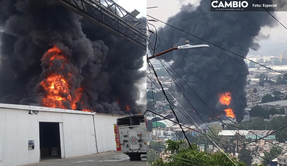 Fuerte incendio en fábrica de pinturas provoca pánico en Ecatepec (VIDEOS)