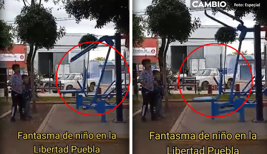 ¡Qué miedo! Captan a supuesto fantasma en el Parque de la Libertad en Puebla
