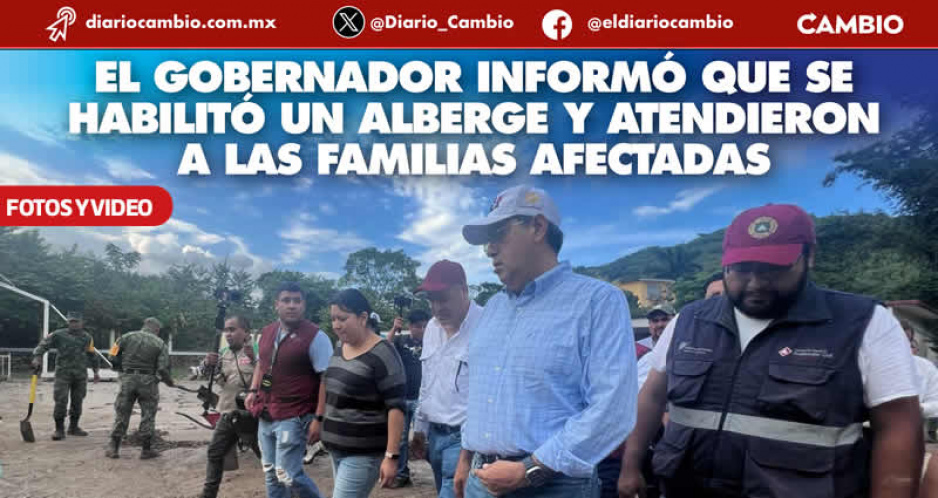 SS va a Venustiano Carranza a supervisar apoyo por afectaciones tras el paso de ‘Otis’