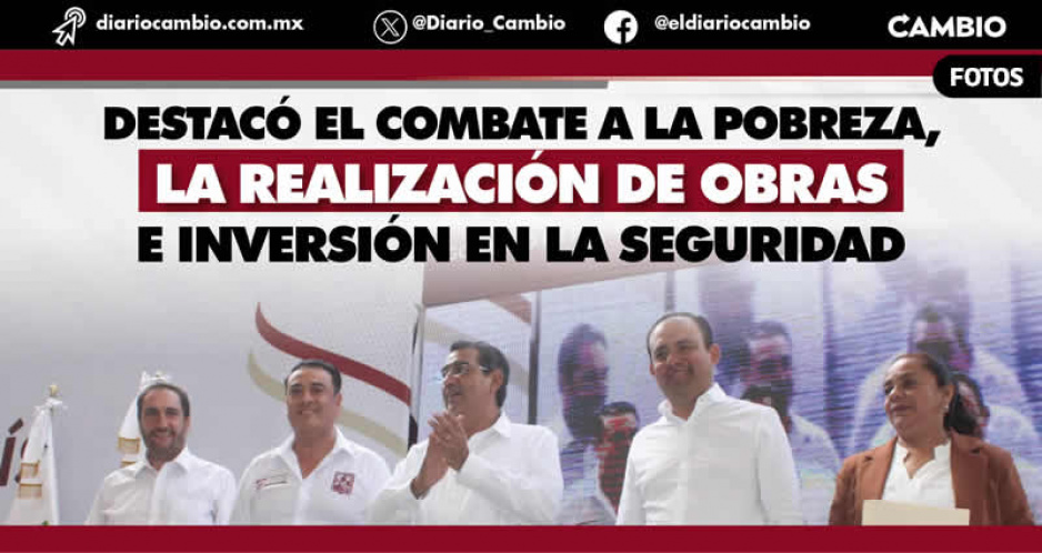 Armando Ruiz presenta II informe arropado por SS; destacó inversión en seguridad y el campo