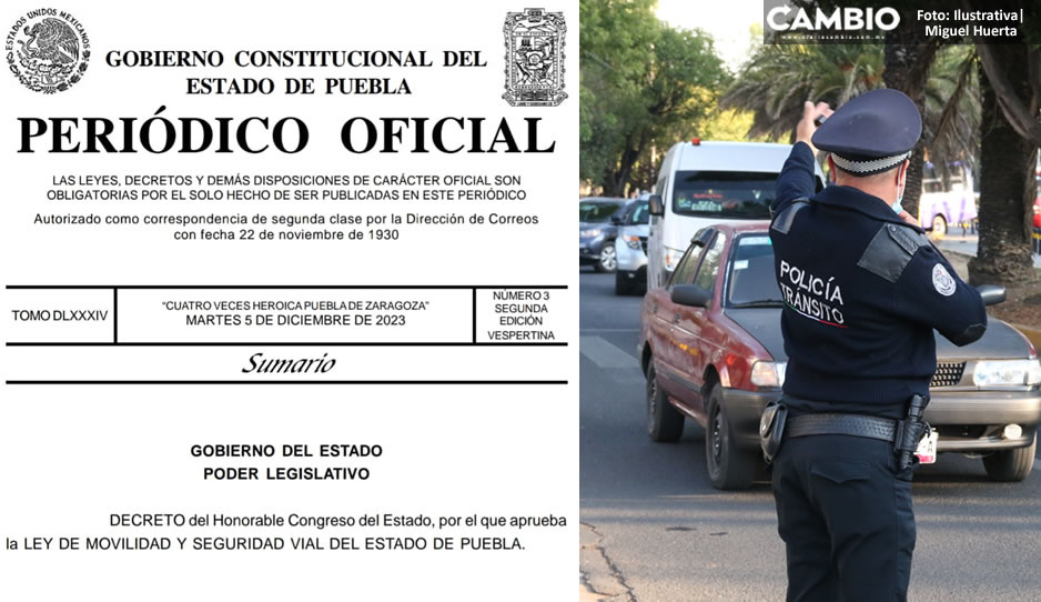 Entra en vigor Ley de Movilidad y Seguridad Vial en Puebla