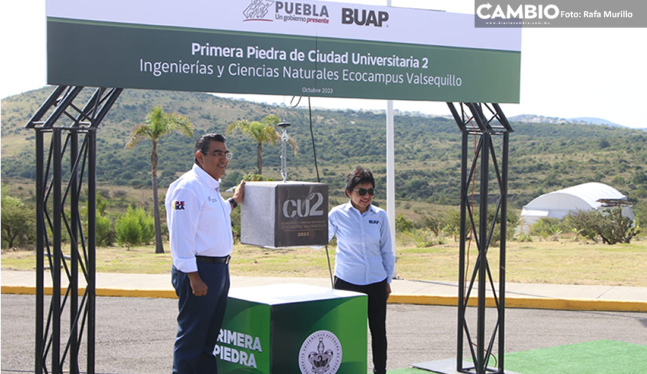 Sergio Salomón y Lilia Cedillo colocan la primera piedra de Ciudad Universitaria 2 (VIDEO)
