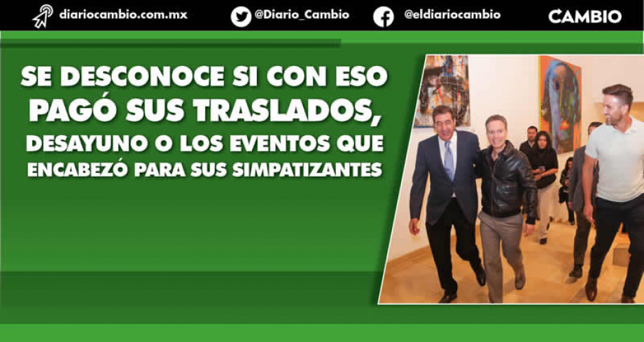 El Güero Velasco reportó gasto de 13 mil 800 pesos en su reunión con empresarios de Puebla