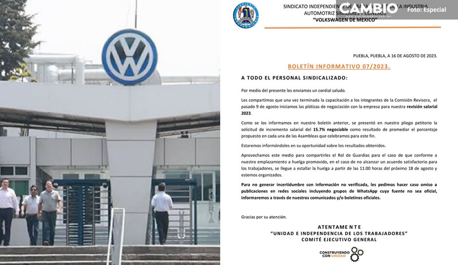 Confirman que Sitiavw y Volkswagen sí negociaron aumento salarial en lo oscurito