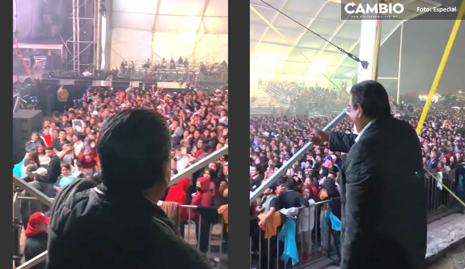 Sergio Salomón en compañía de Lalo finaliza la Feria de Puebla edición 2023