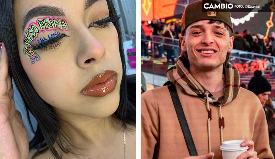 &quot;Maquillista bélica&quot; poblana crea look inspirado en Peso Pluma y el rotulado mexicano