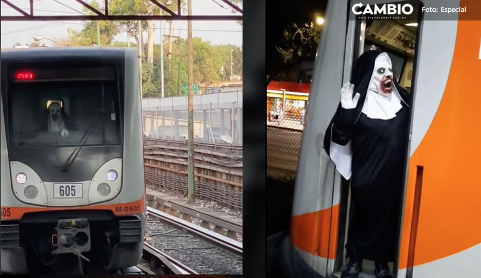 Conductor del Metro enciende las redes tras disfrazarse de &#039;La Monja Viral&#039; (VIDEO)