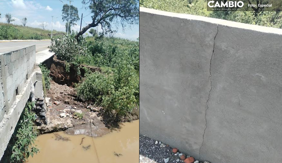 Lluvias dañan caminos por donde cruzan estudiantes en Chiautzingo