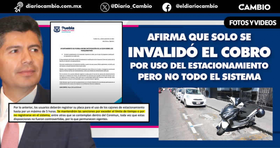 Muertos los parquímetros, Lalo se aferra al cobro de multas por estacionar en la vía pública