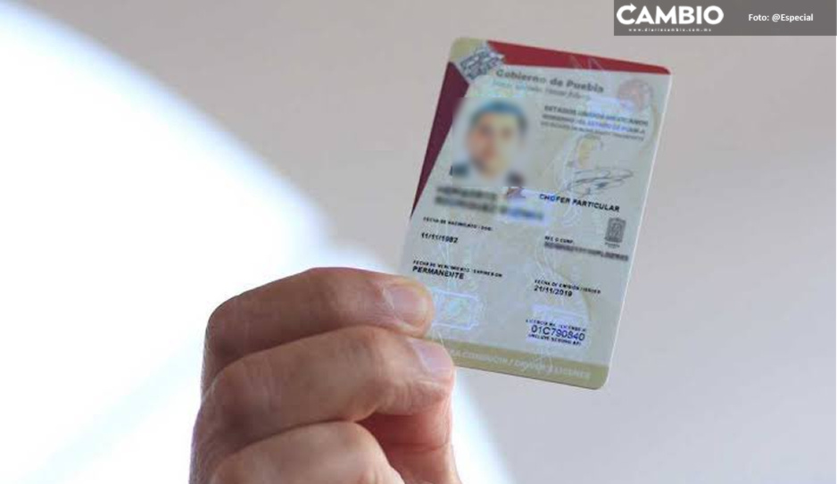 Regresa licencia de conducir permanente en Puebla; costará 2 mil 670 pesos