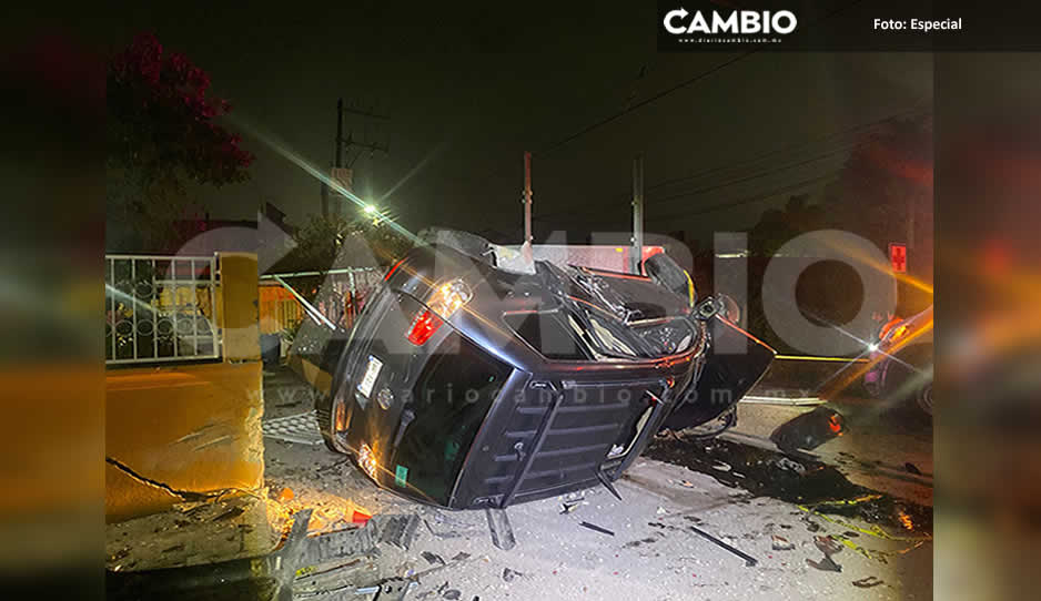 Muere joven ebrio tras volcar su vehículo en Teteles de Ávila Castillo (FOTOS)
