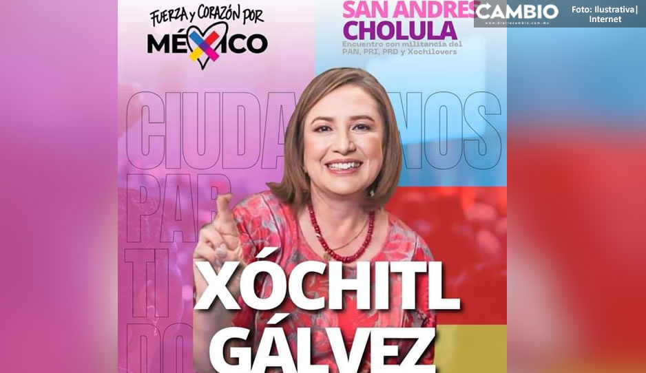 Xóchitl Gálvez estará en San Andrés Cholula el jueves 14 de diciembre