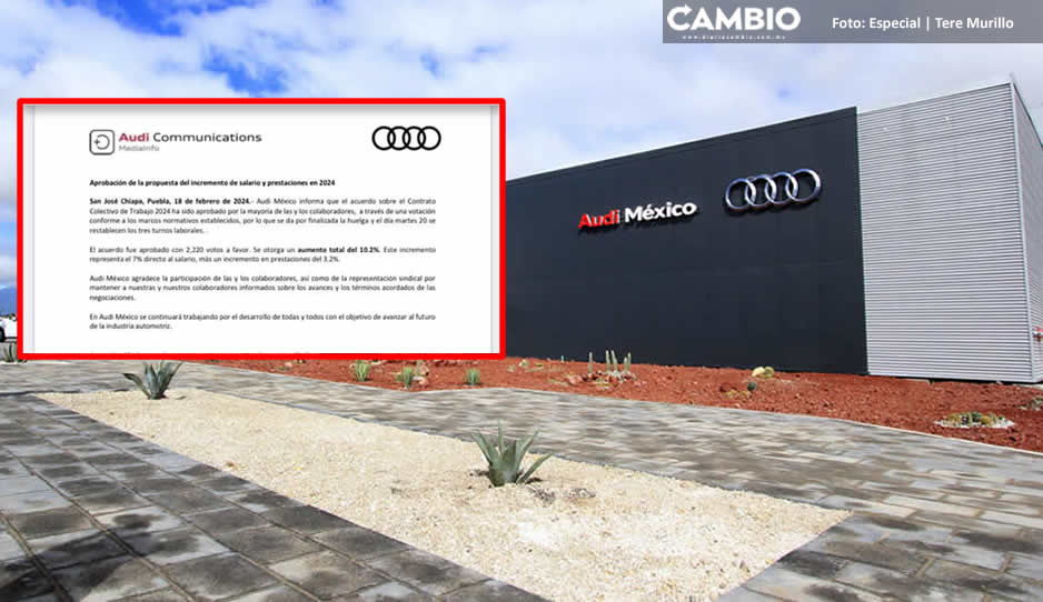 Audi reanudará actividades el martes tras 24 días de huelga