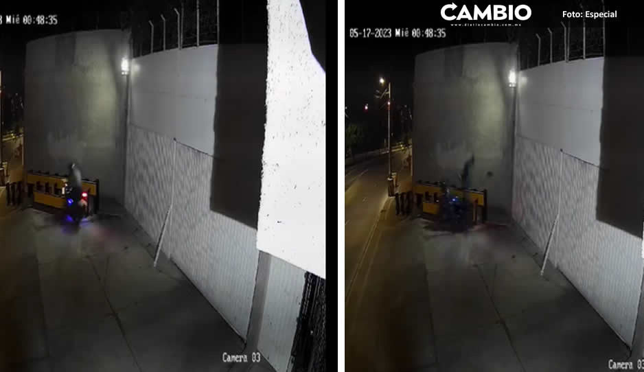 VIDEO: Motociclista sale volando al chocar en la &#039;curva de la muerte&#039; de Mayorazgo