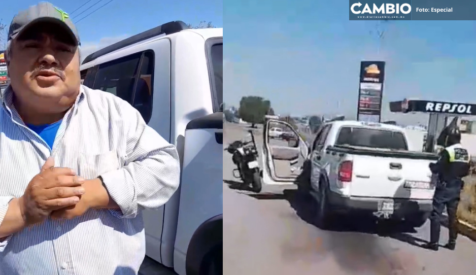 Acusan a agente de tránsito de intento de extorsión en Texmelucan (VIDEO)