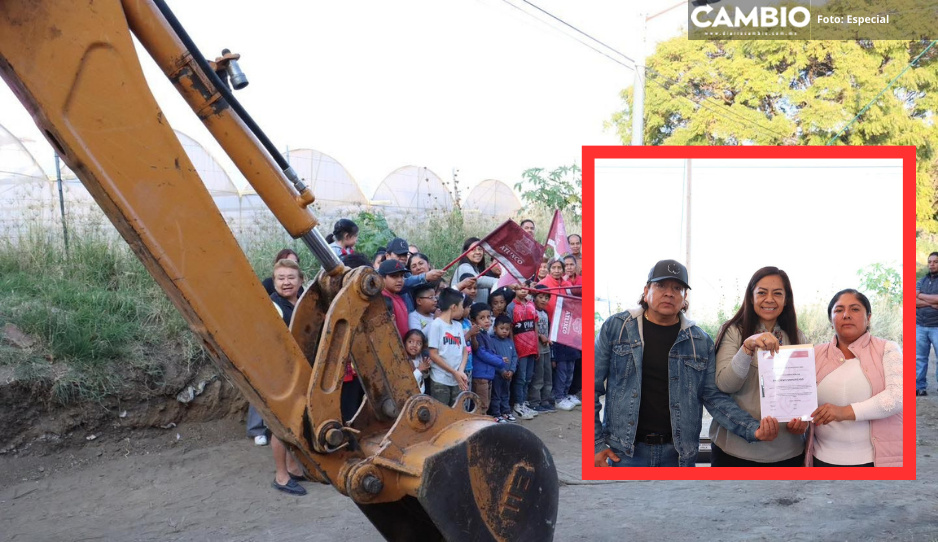 Ariadna Ayala cierra el año con obras públicas en localidades de Atlixco