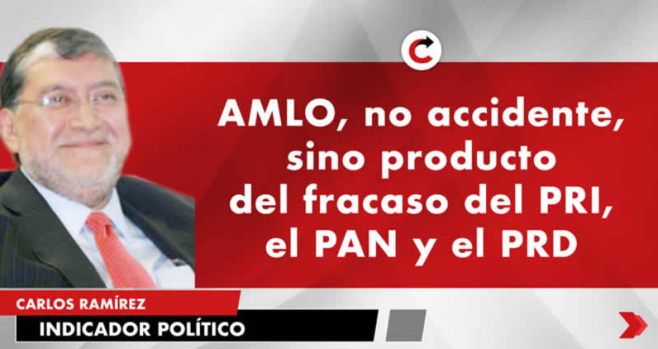 AMLO, no accidente, sino producto del fracaso del PRI, el PAN y el PRD