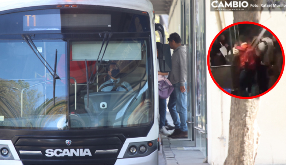 VIDEO: Pasajeros del RUTA Línea 3 tunden a presuntos ladrones de celulares