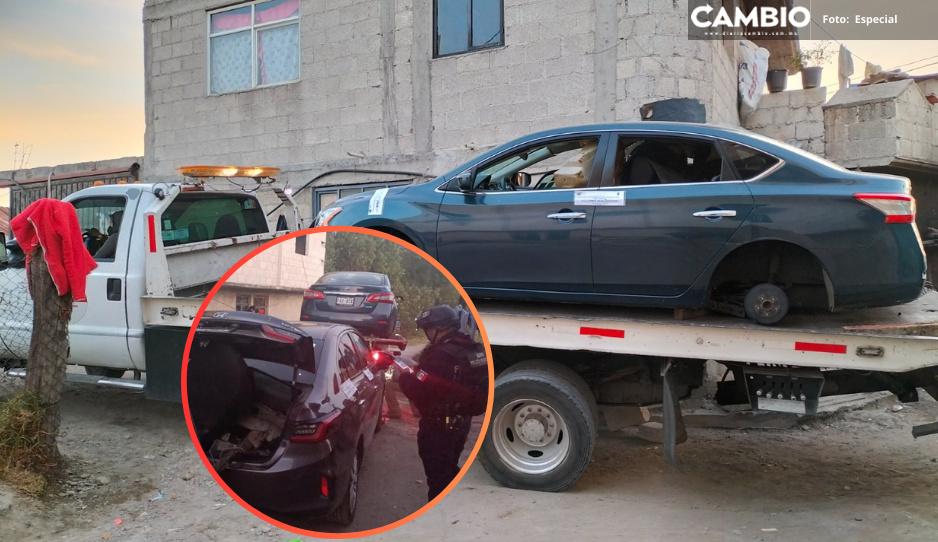 Recuperan tres vehículos con reporte de robo en Texmelucan