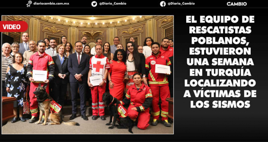 Congreso reconoce a héroes de la Cruz Roja que acudieron a Turquía