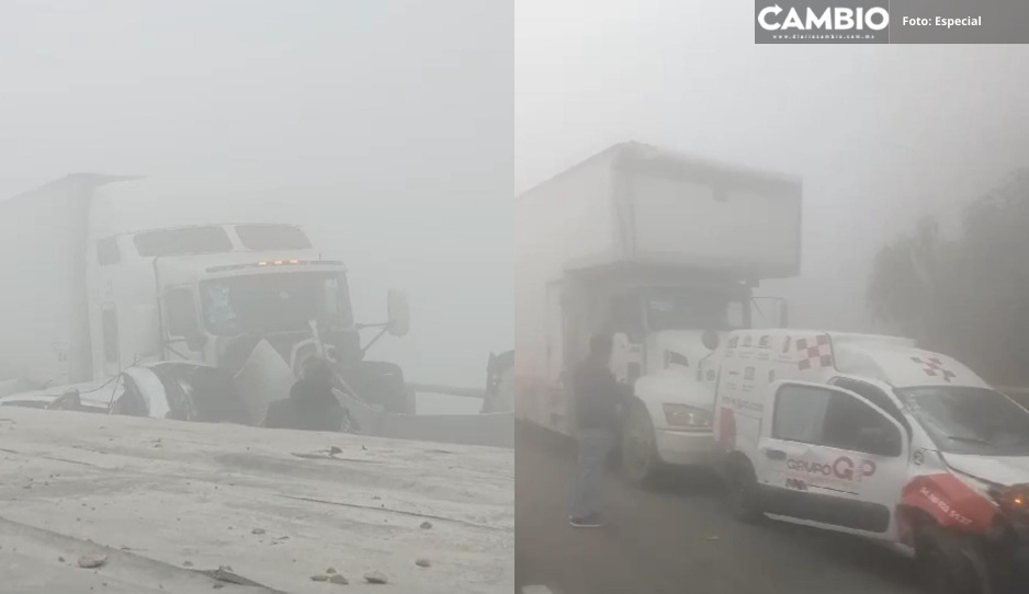 Volcadura de pipa de gas provoca carambola y cierre en la Puebla-Orizaba