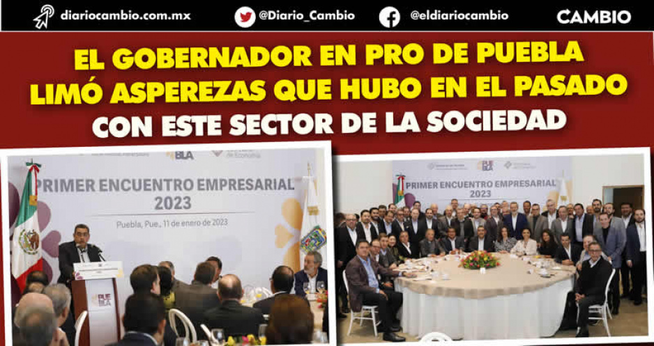 Sergio Salomón reconcilia al gobierno con la IP, se reúne con más de 100 empresarios