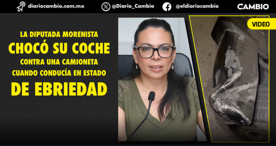 ¡Se pasó de copas! Jocelyn Olivares choca y se da a la fuga en Angelópolis
