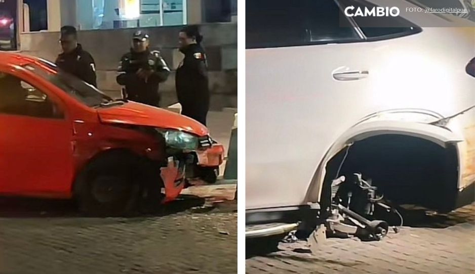 Conductora ebria choca contra camioneta de lujo en la Avenida Juárez
