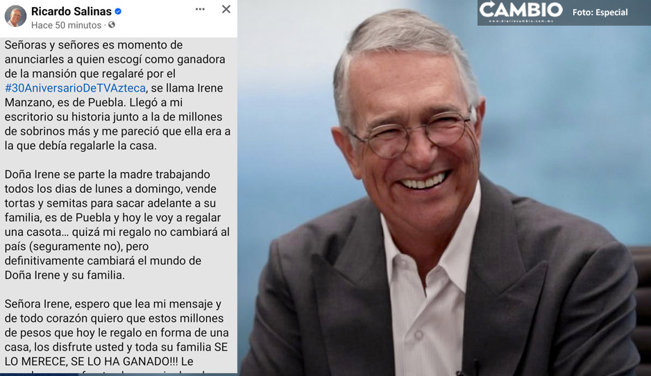 Tío Richie Salinas Pliego regala una mansión a Doña Irene para que ya no venda tortas y cemitas