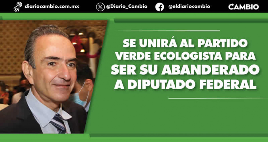 Prepara Jorge Estefan su salto a la 4T: iría por el distrito federal de Izúcar signado por el Verde