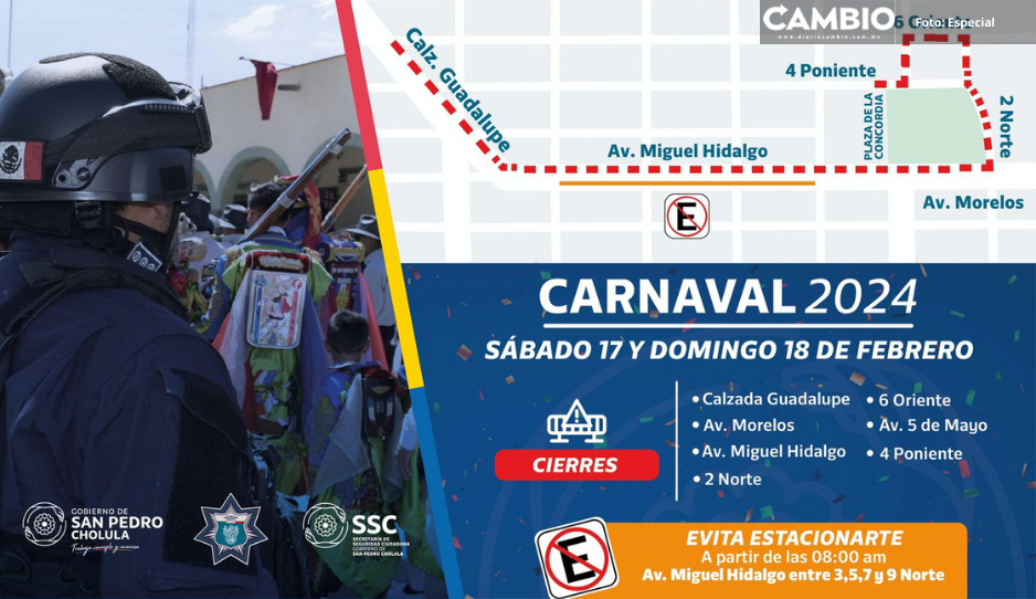 Gobierno de San Pedro Cholula desplegará operativo “Carnaval Seguro 2024”