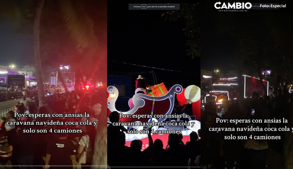 ¡Oh por Dios! Decepciona en Colima la caravana Coca-Cola: sólo son cuatro carros alegóricos (VIDEO)