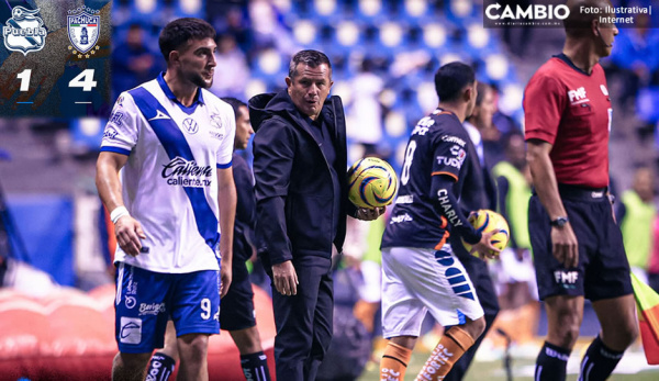 ¡Nos falló Cavillini y Ormeño! Club Puebla pierde 1-4 contra Pachuca