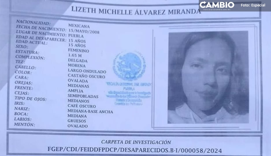 ¡Ayúdala a regresar a casa! Michelle Álvarez desapreció en pleno Centro Histórico de Puebla