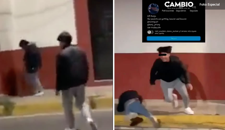Chamacos malvados; agreden a indigente en Atlixco porque les pareció `gracioso´ (VIDEO)