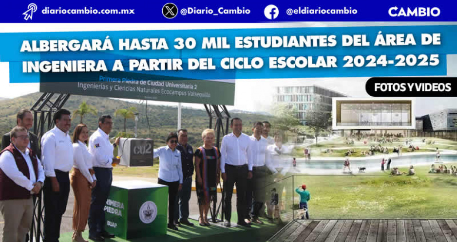 Sergio Salomón y Lilia Cedillo hacen realidad Ciudad Universitaria 2 para 30 mil nuevos estudiantes
