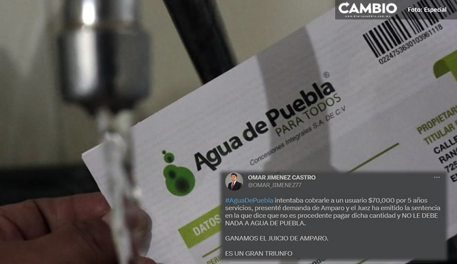 Otro golpe para Agua de Puebla; juez falla a favor de usuarios que pretendía cobrarle 70 mil pesos